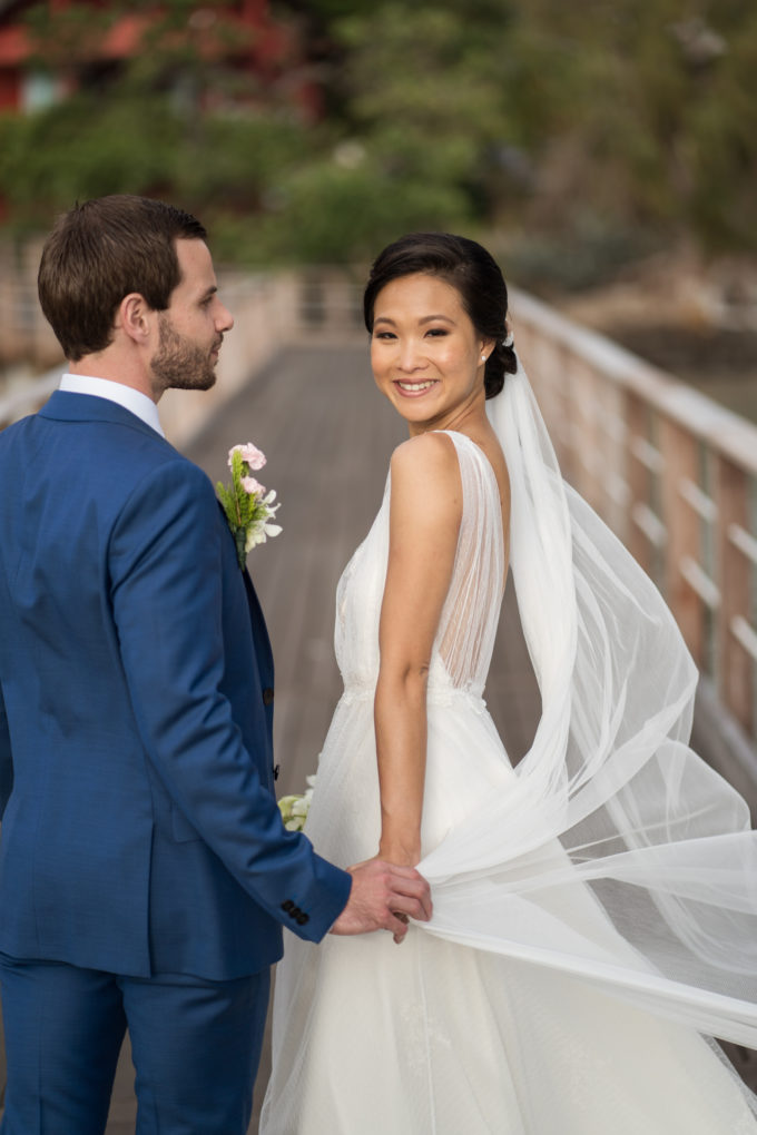 atelier swan robe de mariee rose&plume sur mesure dentelle de calais mariage tahiti